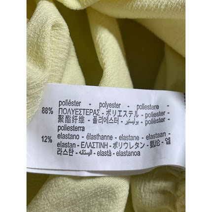 Zara Women's Yellow Halter Plunge V Neck Sleeveless Open Back Blouse Top Size M