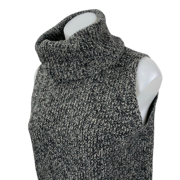 Theory 100% Cashmere Women's Gray Turtleneck Sleeveless Tank Vest Sweater Top S