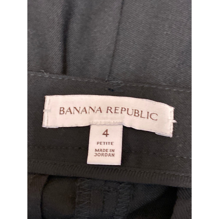 Banana Republic Women's Black Wool Mid Rise Flare Bootcut Trousers Dress Pants 4