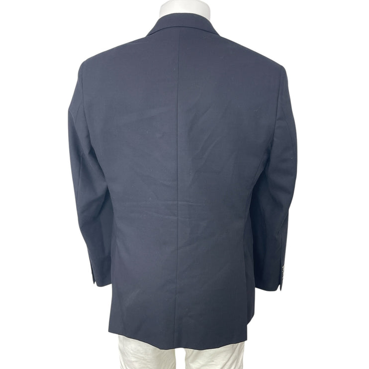 Wilke Rodriguez Mens Blue Long Sleeve Single Breasted Blazer Suit Coat Jacket M