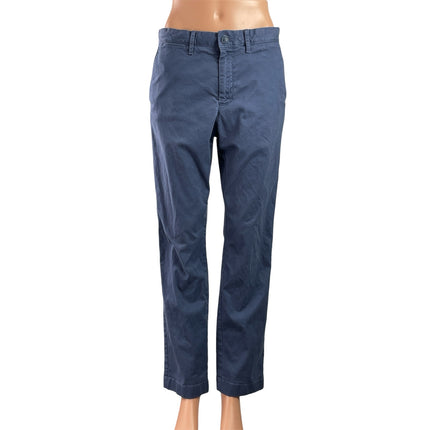 J.Crew 770 Womens Blue Mid Rise Straight Leg Chino Khaki Trousers Pants Size 30