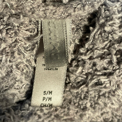 Skims Women's Gray Cozy Knit Teddy Stripe Fleece Hoodie Jogger Lounge Set S/M