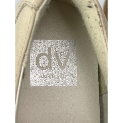 Dolce Vita Jhenee Beige Suede Leather Round Toe Chunky Platform Loafers Shoes 9