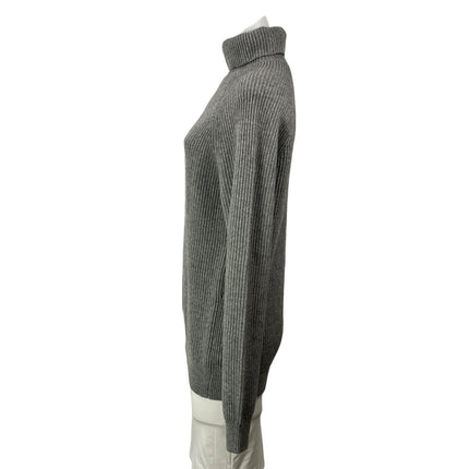 SuitSupply Womens Gray Long Raglan Sleeve Wool Cashmere Turtleneck Sweater Top M