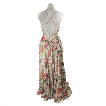 Fame and Partners Mulricolor Floral Sleeveless Cami Ruffle Maxi A-Line Dress 2