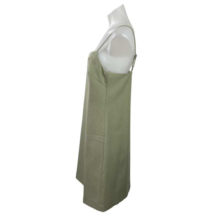 Rue Sophie Women's Sleeveless Green Cami Camisole Square Neck Mini Slip Dress M