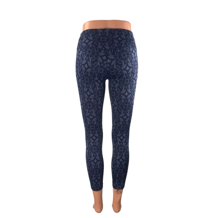 Patagonia Capilene Midweight Women Blue Cropped Base Layer Leggings Pants Sz XXS