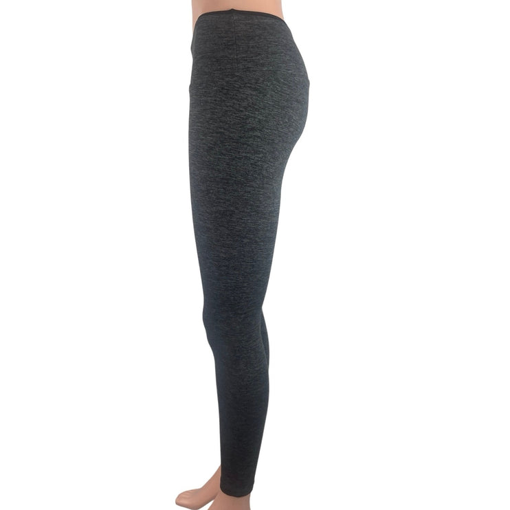 Koral Black Heathered Low Rise Pull On Stretc Ankle Athletic Leggings Size S