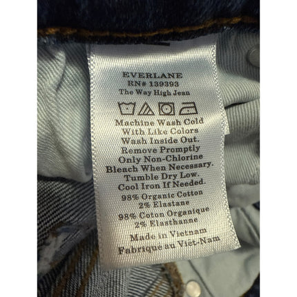 Everlane High Way Jeans Women's Blue High Waist Straight Leg Denim Pants Size 28