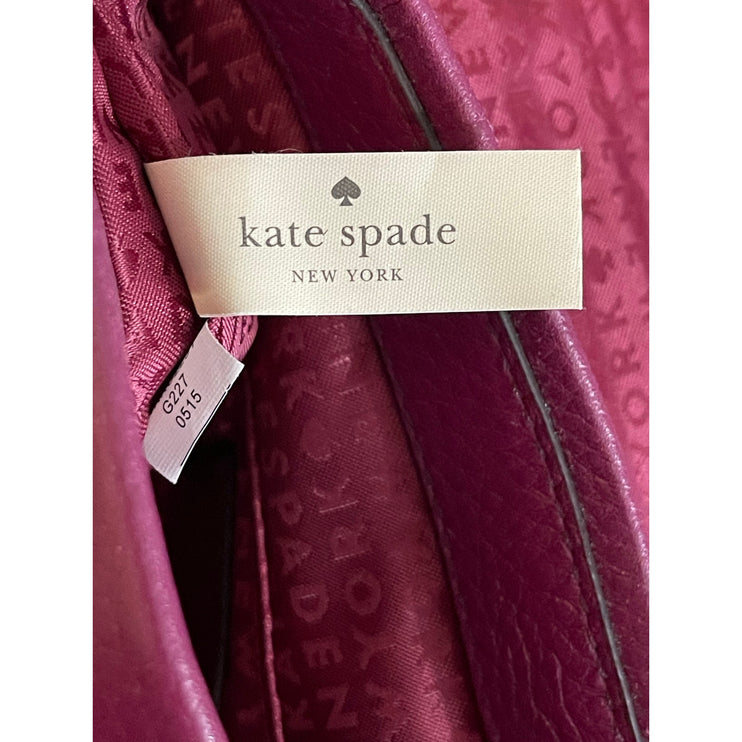 Kate Spade Astor Court Naomi Quilted Chain Purple Magenta Leather Crossbody Bag