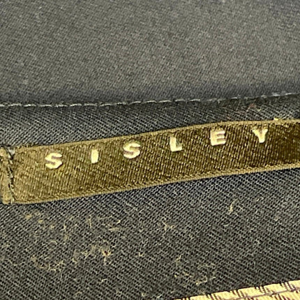 Sisley Women's Navy Blue High Waisted Fitted Career Pencil Mini Skirt Size 12
