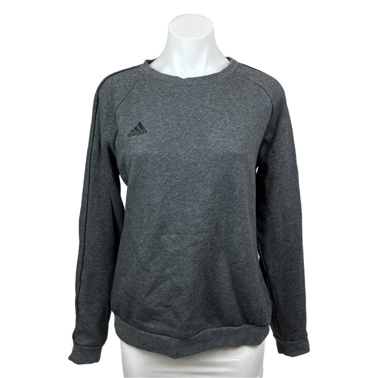 Adidas Womens Core 18 Grey Long Sleeve Pullover Fleece Sweatshirt Sweater Top L