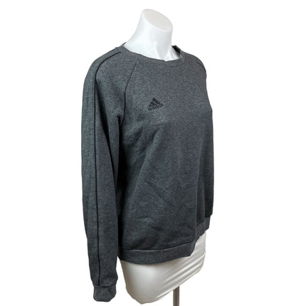 Adidas Womens Core 18 Grey Long Sleeve Pullover Fleece Sweatshirt Sweater Top L