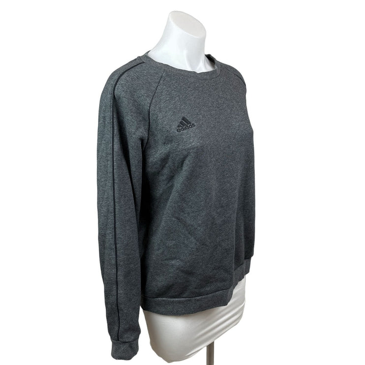 Adidas Womens Core 18 Grey Long Sleeve Pullover Fleece Sweatshirt Sweater Top L