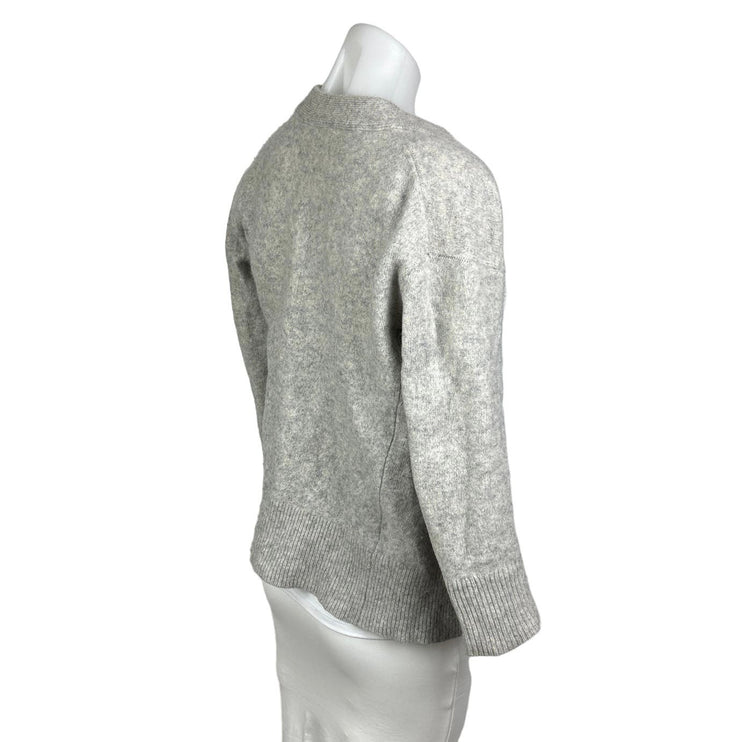 Aritzia Babaton Womens Gray Soft Cashmere Open Front 3/4 Sleeve Cardigan Sweater Sz XXS